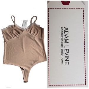 NWT Velvet Bodysuit champagne/beige XL